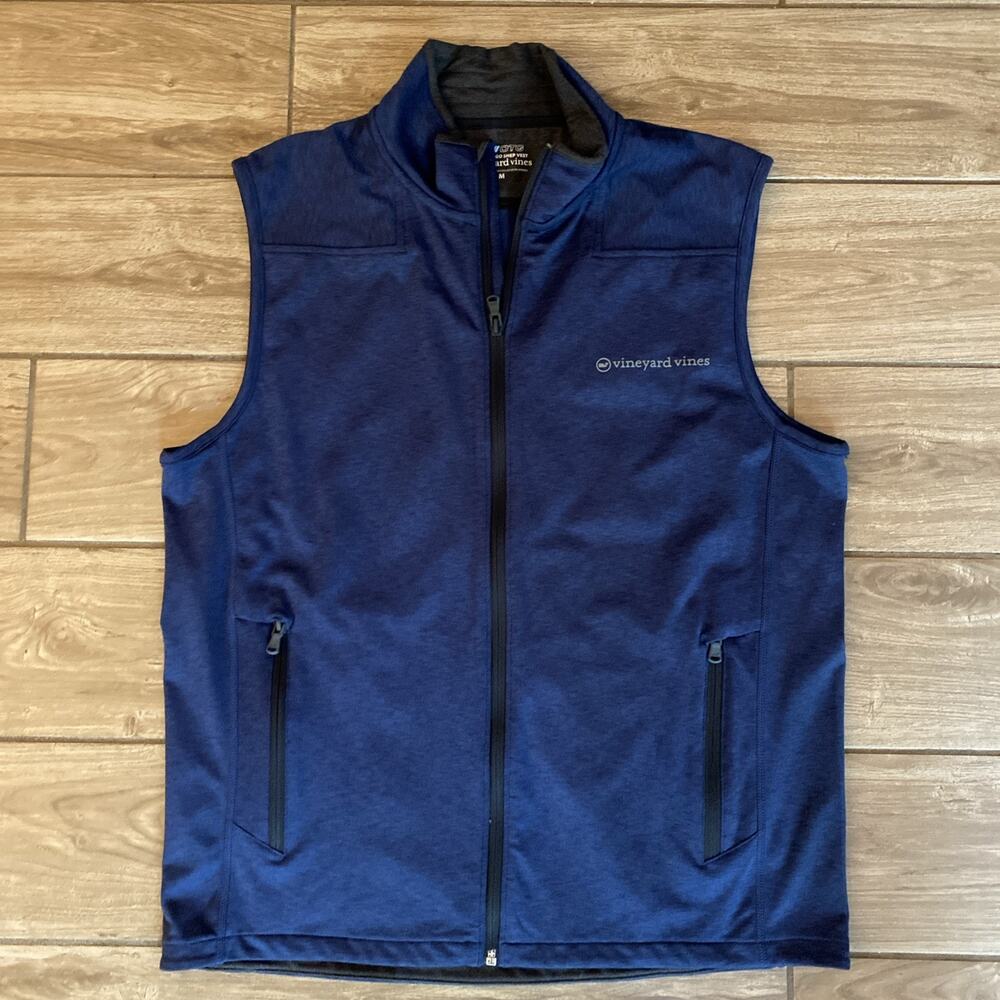 Vineyard Vines On The Go Shep Golf Vest Full Zip Deep Bay Kiawah Men's Medium